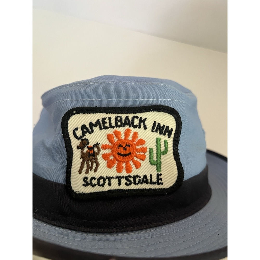 Vintage Scottsdale Camelback InnGolfing Fishing Bucket Hat Blue Waterproof - Picture 5 of 6